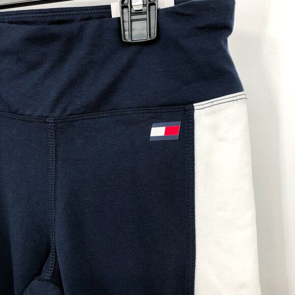 TOMMY HILFIGER Womens Performance Leggings XS Navy Blue Jersey High Rise NWT - Picture 7 of 14